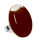 Bague en verre soufflée - Galet Giga Milk