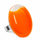 Bague en verre soufflée - Galet Giga Milk Rouge clair