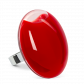 Bague en verre soufflée - Galet Giga Milk Rouge clair