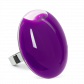 Bague en verre soufflée - Galet Giga Milk
