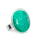 Bague en verre soufflée - Galet Medium Paillettes Colors