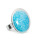 Bague en verre soufflée - Galet Medium Paillettes Colors