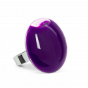 Anello in vetro - Galet Medium Milk Fucsia