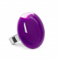 Anello in vetro - Galet Medium Milk Fucsia