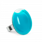 Anello in vetro - Galet Medium Milk Fucsia