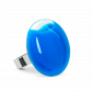 Glass ring - Galet Medium Milk Light red