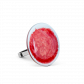 Bague en verre soufflée - Galet Mini Paillettes Colors