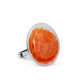 Bague en verre soufflée - Galet Mini Paillettes Colors