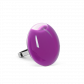 Bague en verre soufflée - Galet Mini Milk Noir
