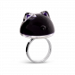 Bague en verre soufflée - Chat Bulle Medium Milk Blanc