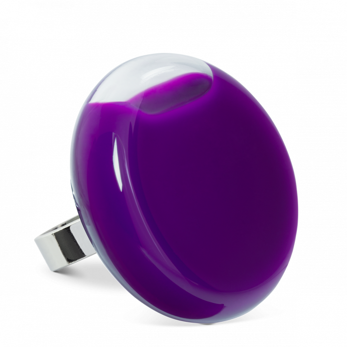 Glasring - Platine Giga Milk Dunkelviolett