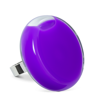 Anello in vetro - Platine Giga Milk