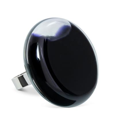 Anello in vetro - Platine Giga Milk