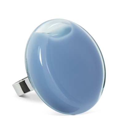 Anello in vetro - Platine Giga Milk