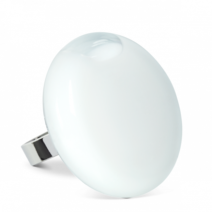Glasring - Platine Giga Milk Weiss