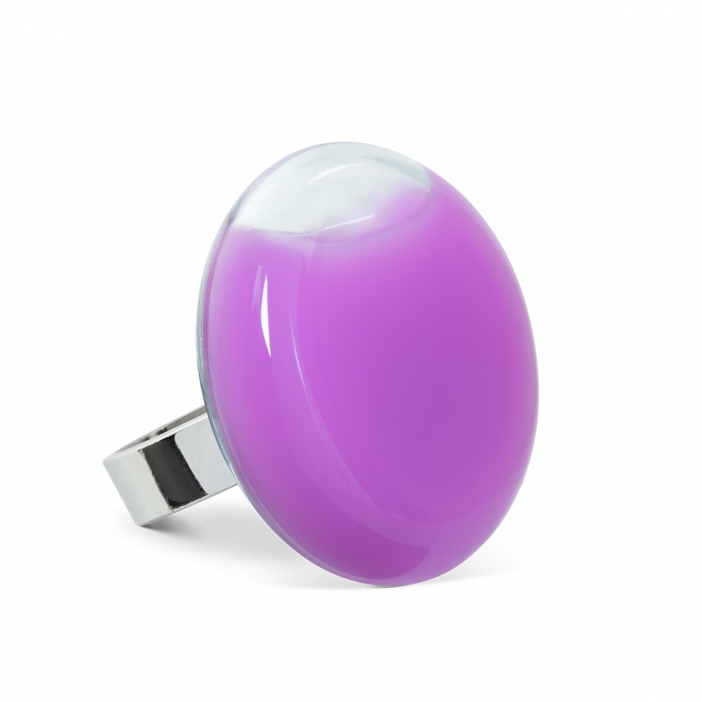 Glasring - Platine Medium Milk Mallow purple