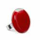 Anello in vetro - Platine Medium Milk Fucsia