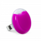Bague en verre soufflée - Platine Medium Milk Violet