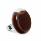 Anello in vetro - Platine Medium Milk Bianco