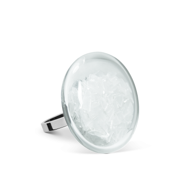 Anello in vetro - Platine Mini Paillettes