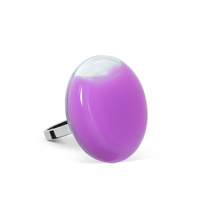 Glasring - Platine Mini Milk Mallow purple