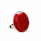 Glass ring - Platine Mini Milk Light red