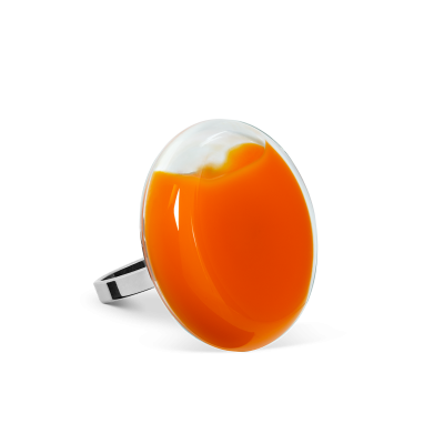 Anello in vetro - Platine Mini Milk