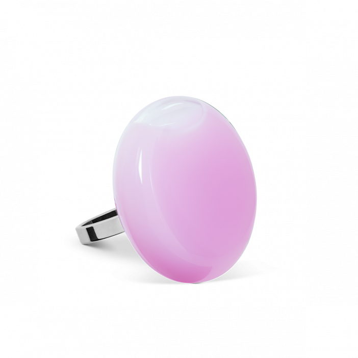 Glass ring - Platine Mini Milk Bubble Gum