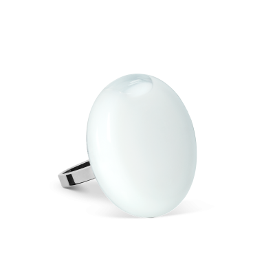 Anello in vetro - Platine Mini Milk