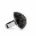 Bague en verre soufflée - Dome Mini Paillettes