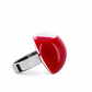 Bague en verre soufflée - Dome Mini Milk
