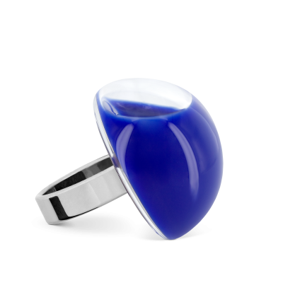 Glass ring - Dome Medium Milk