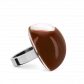 Glass ring - Dome Medium Milk
