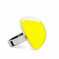Glasring - Dome Medium Milk Dunkelrot