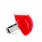 Glasring - Dome Medium Milk Fuchsie