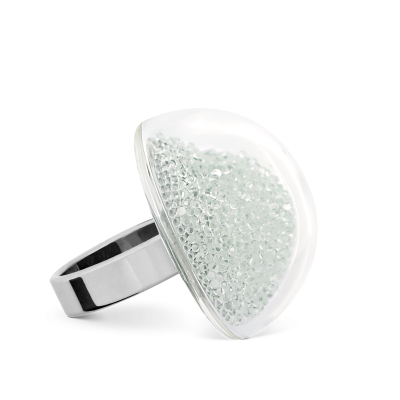 Glass ring - Dome Medium Billes