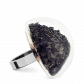 Glasring - Dome Giga Paillettes Schwarz