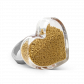 Bague en verre soufflée - Coeur Medium Billes Perles Printemps