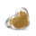 Bague en verre soufflée - Coeur Medium Billes