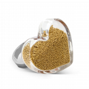 Glasring - Coeur Medium Billes