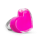 Bague en verre soufflée - Coeur Medium Milk