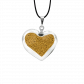 Kettenanhänger - Coeur nano billes Silber