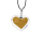 Pendentif en verre soufflé - Coeur nano billes
