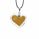 Necklace - Coeur nano billes Gold