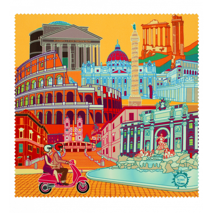 Microfibre cloth for glasses - Belle Vue City Rome
