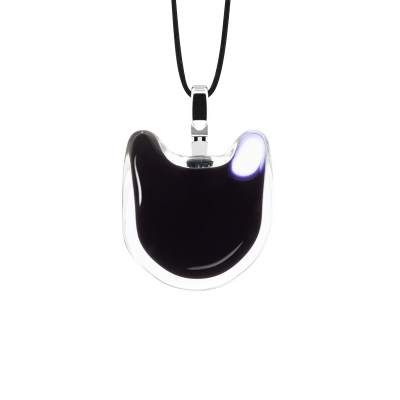 Pendentif en verre soufflé - Chat nano milk