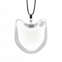 Pendentif en verre soufflé - Chat Medium Milk