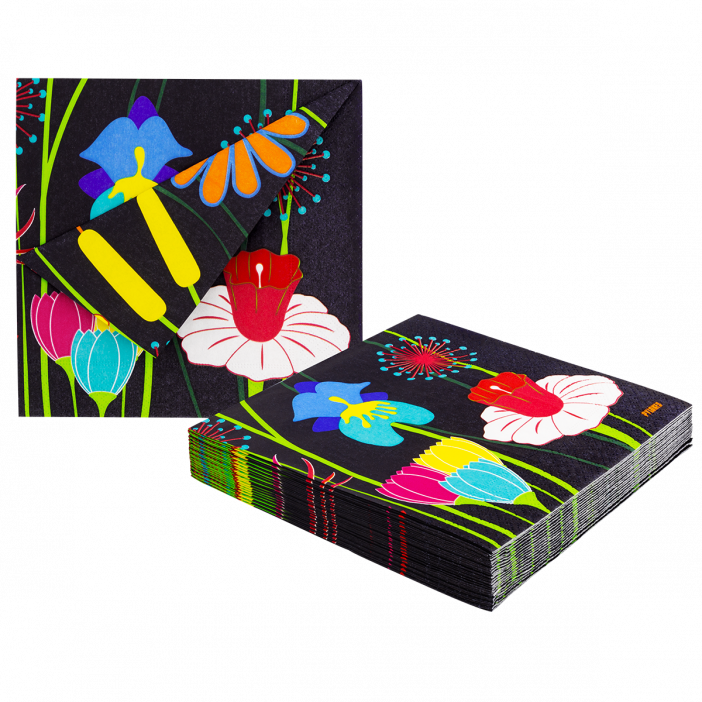 Paper Party - Confezione da 20 tovaglioli di carta Jardin fleuri