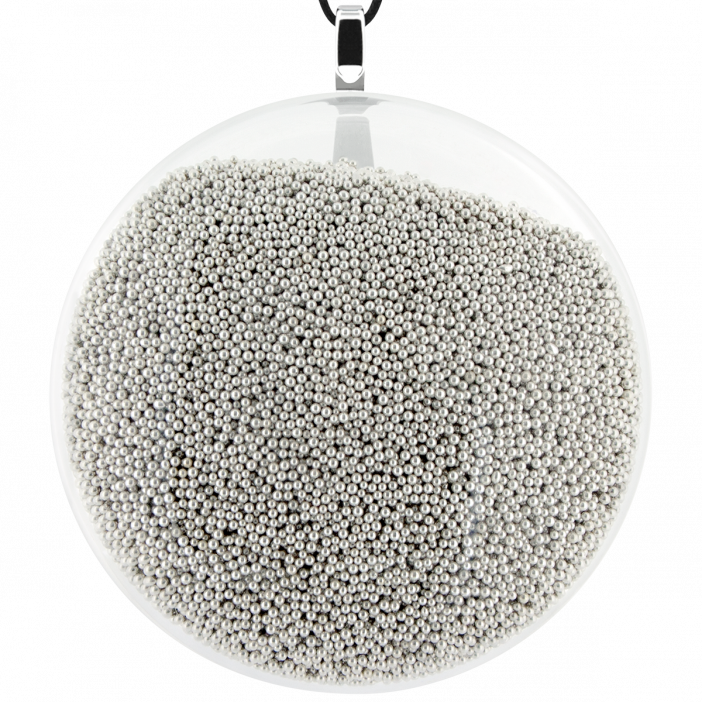 Necklace - Galet Giga Billes Silver