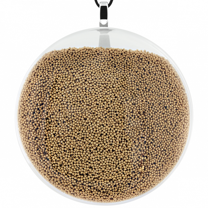 Necklace - Galet Giga Billes Gold